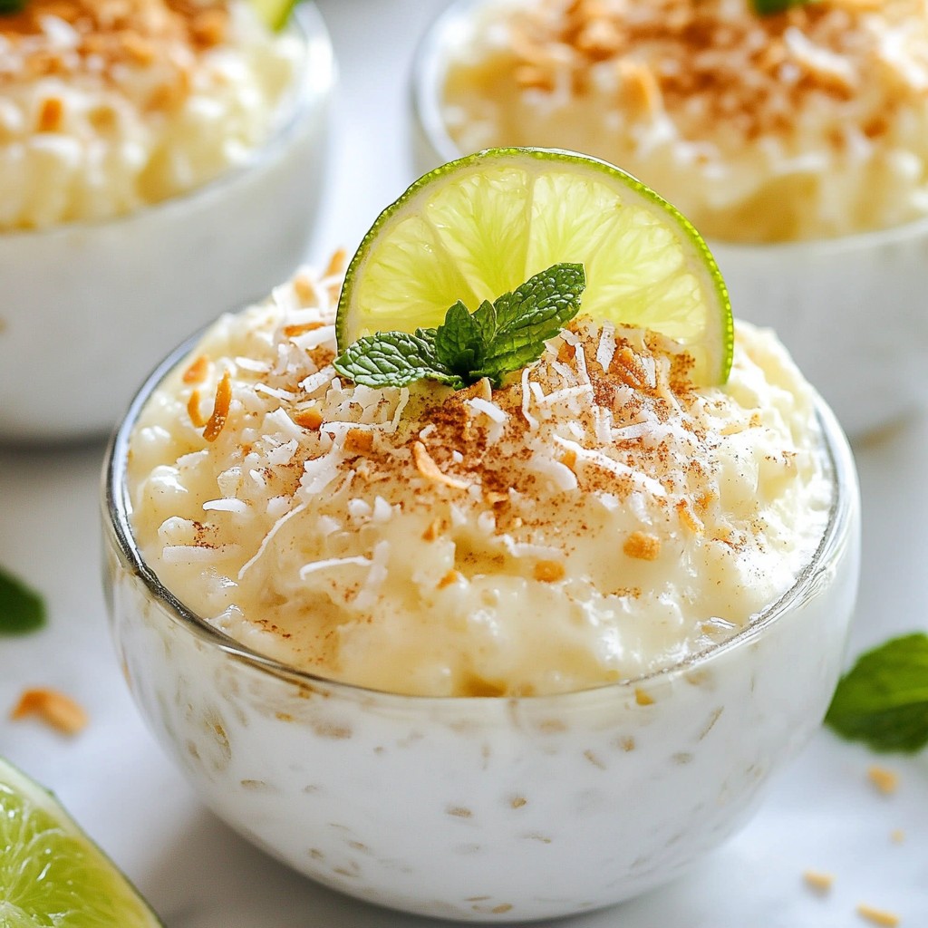 Creamy Mexican Coconut Rice Pudding with Lime Zest