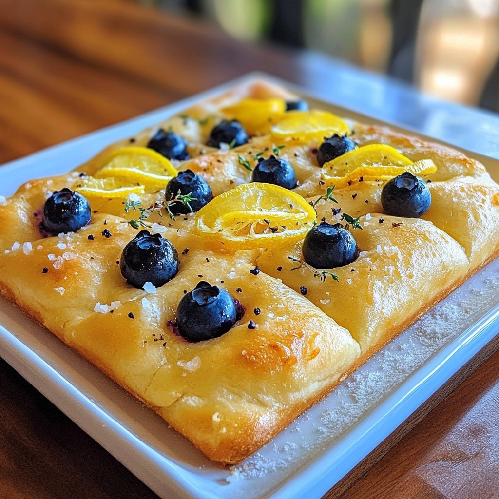 Lemon Blueberry Sourdough Focaccia Delightful Recipe