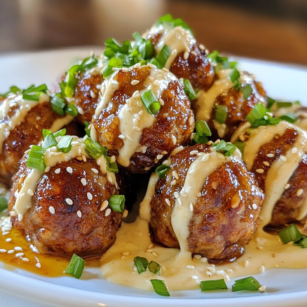 Korean BBQ Meatballs with Spicy Mayo Delight