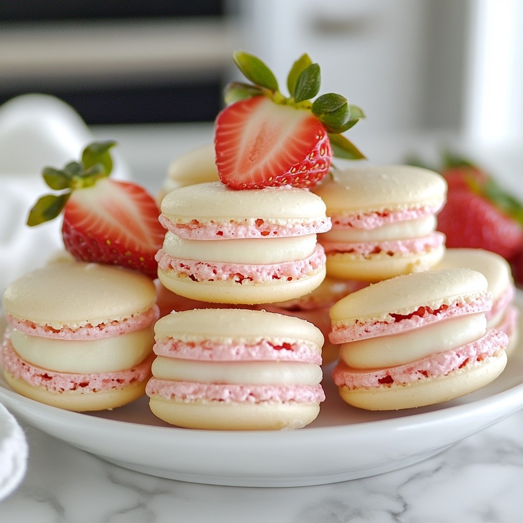 Perfect Strawberry Macarons Easy and Tasty Recipe