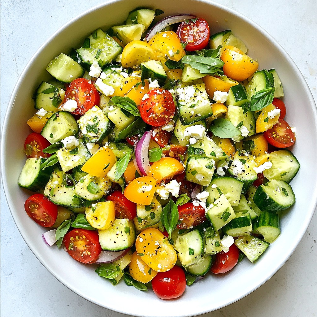 Cucumber Avocado Summer Salad Fresh and Wholesome Dish
