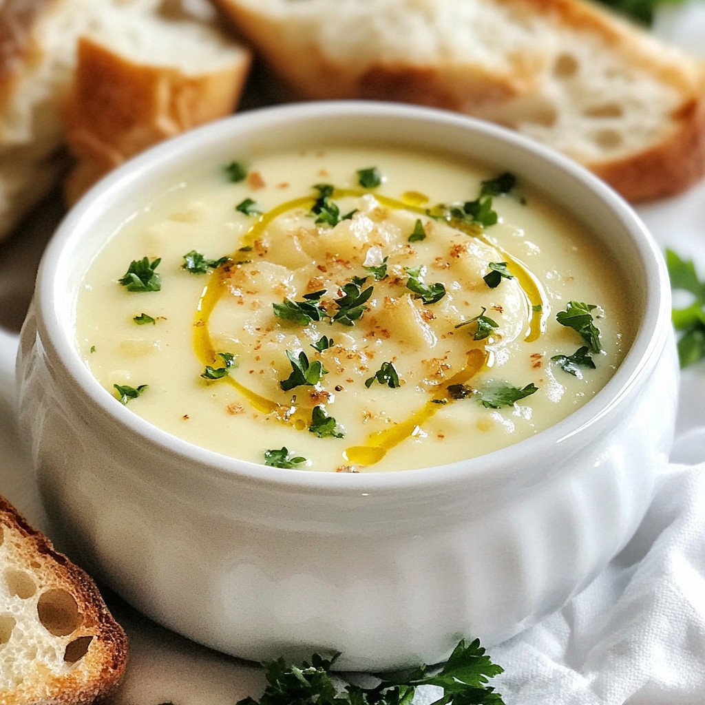 Rustic Garlic Soup Comforting and Flavorful Delight