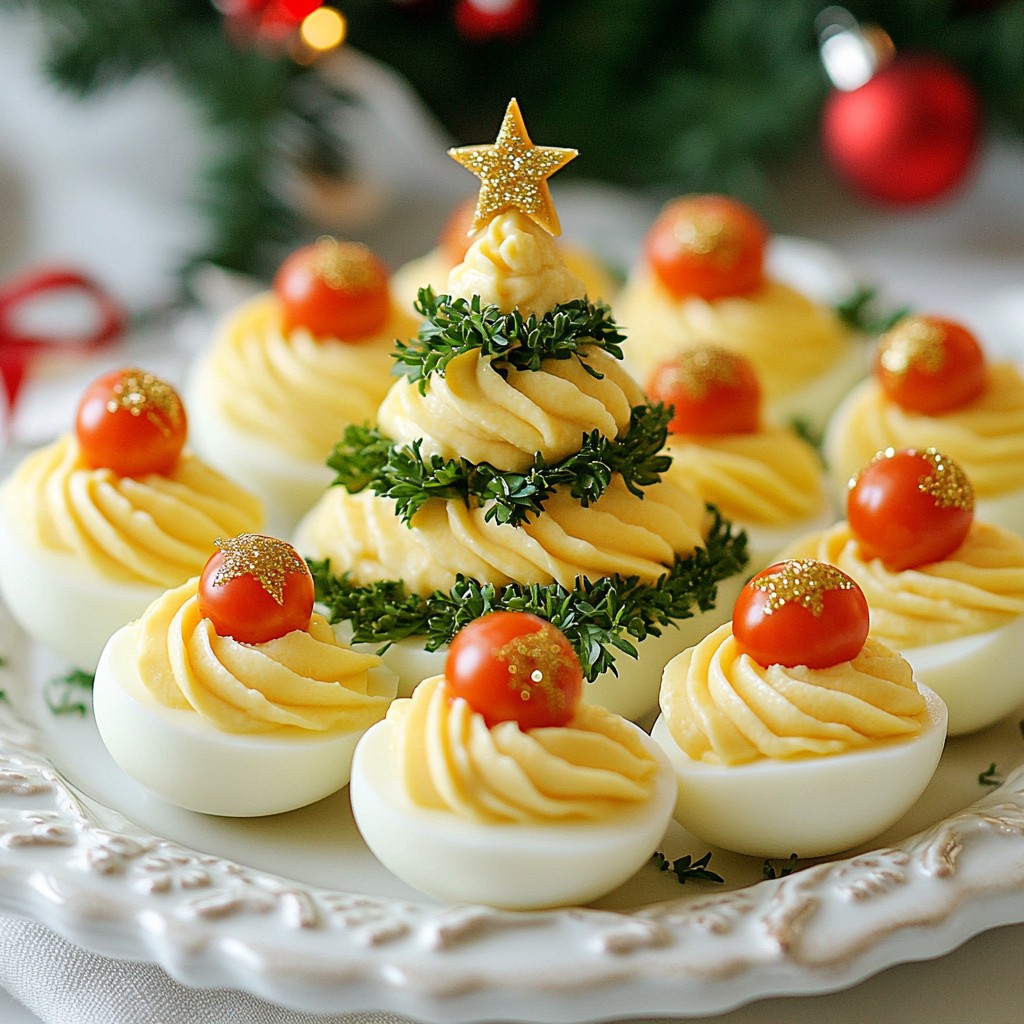 Christmas Tree Deviled Eggs Festive and Fun Treat