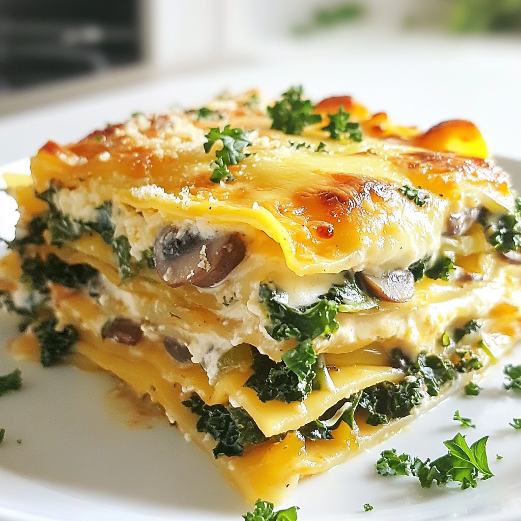 Mushroom Kale Lasagna Flavorful and Hearty Dish