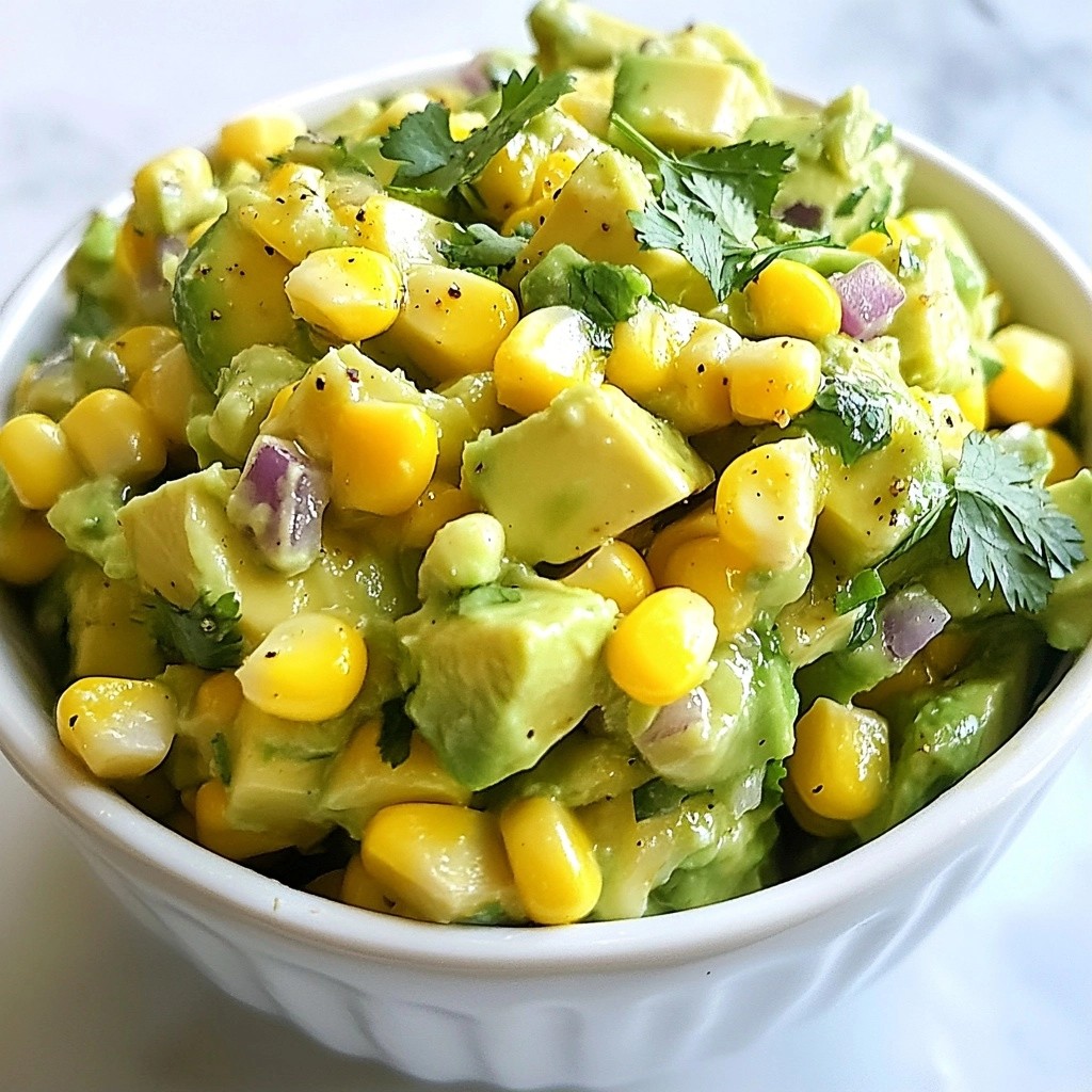 Creamy Mexican Avocado and Corn Relish Delight