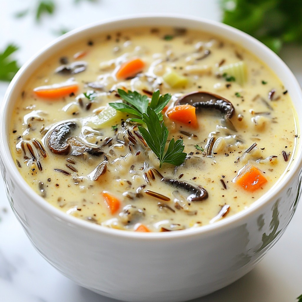Creamy Wild Rice Mushroom Soup Flavorful Comfort Dish