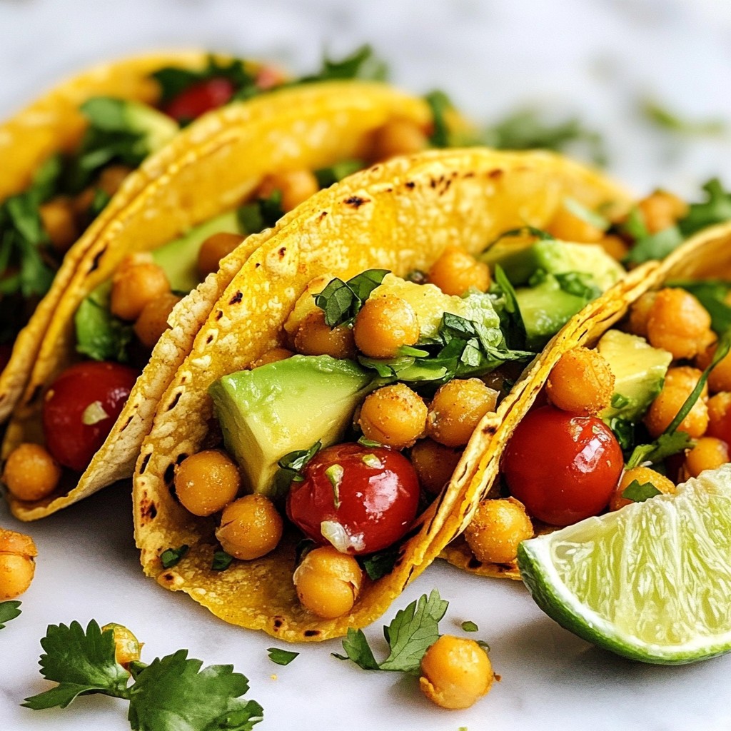 Crispy Tex-Mex Chickpea and Avocado Tacos Delight