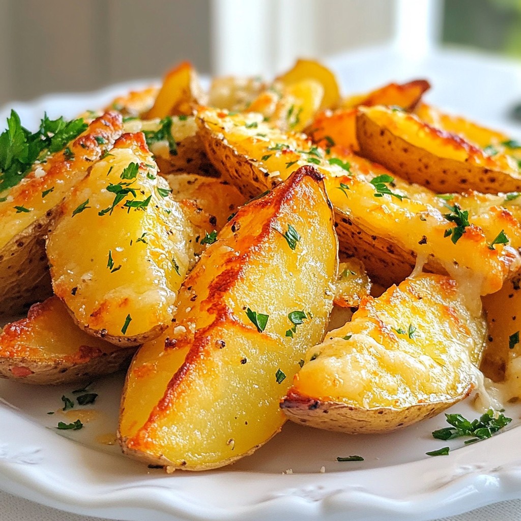 Baked Garlic Parmesan Potato Wedges Crisp and Tasty