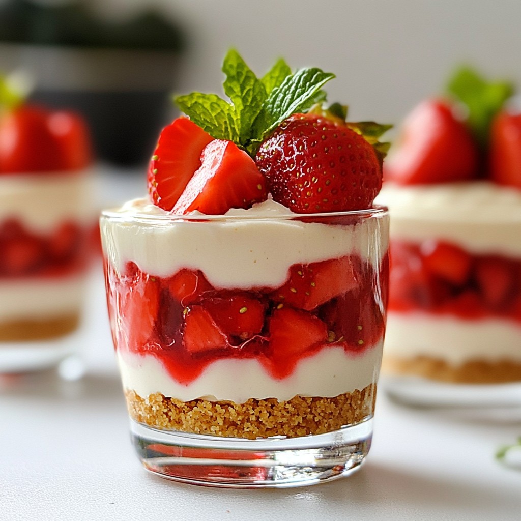 No-Bake Strawberry Cheesecake Cups Simple Delight