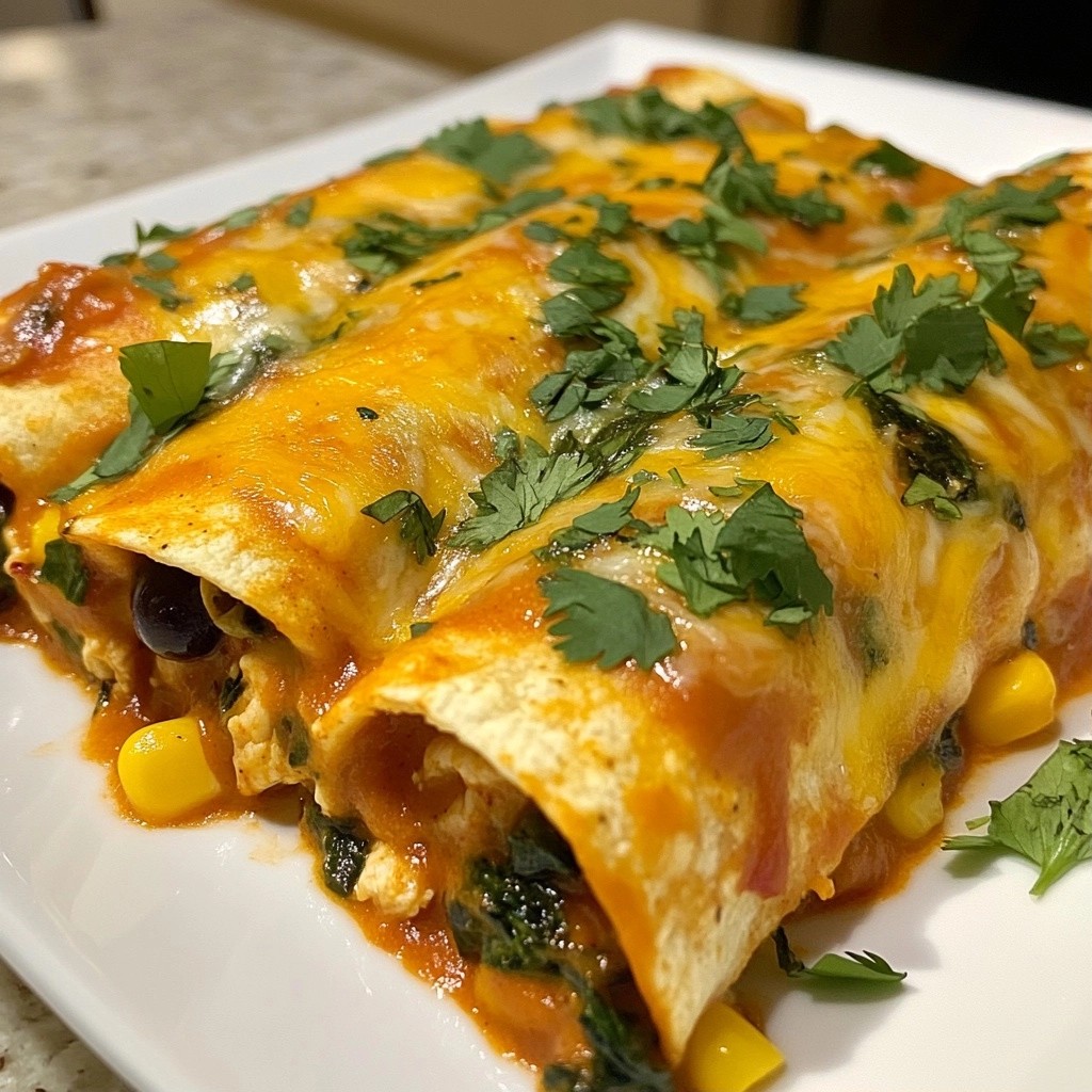 Savory Tex-Mex Chicken and Spinach Enchiladas Delight