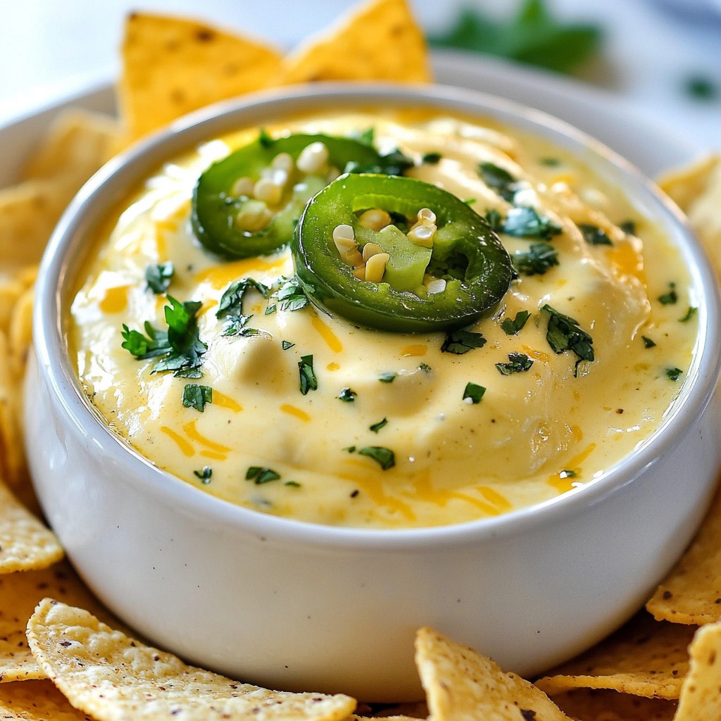 Spicy Mexican Jalapeño and Cheese Queso Delight