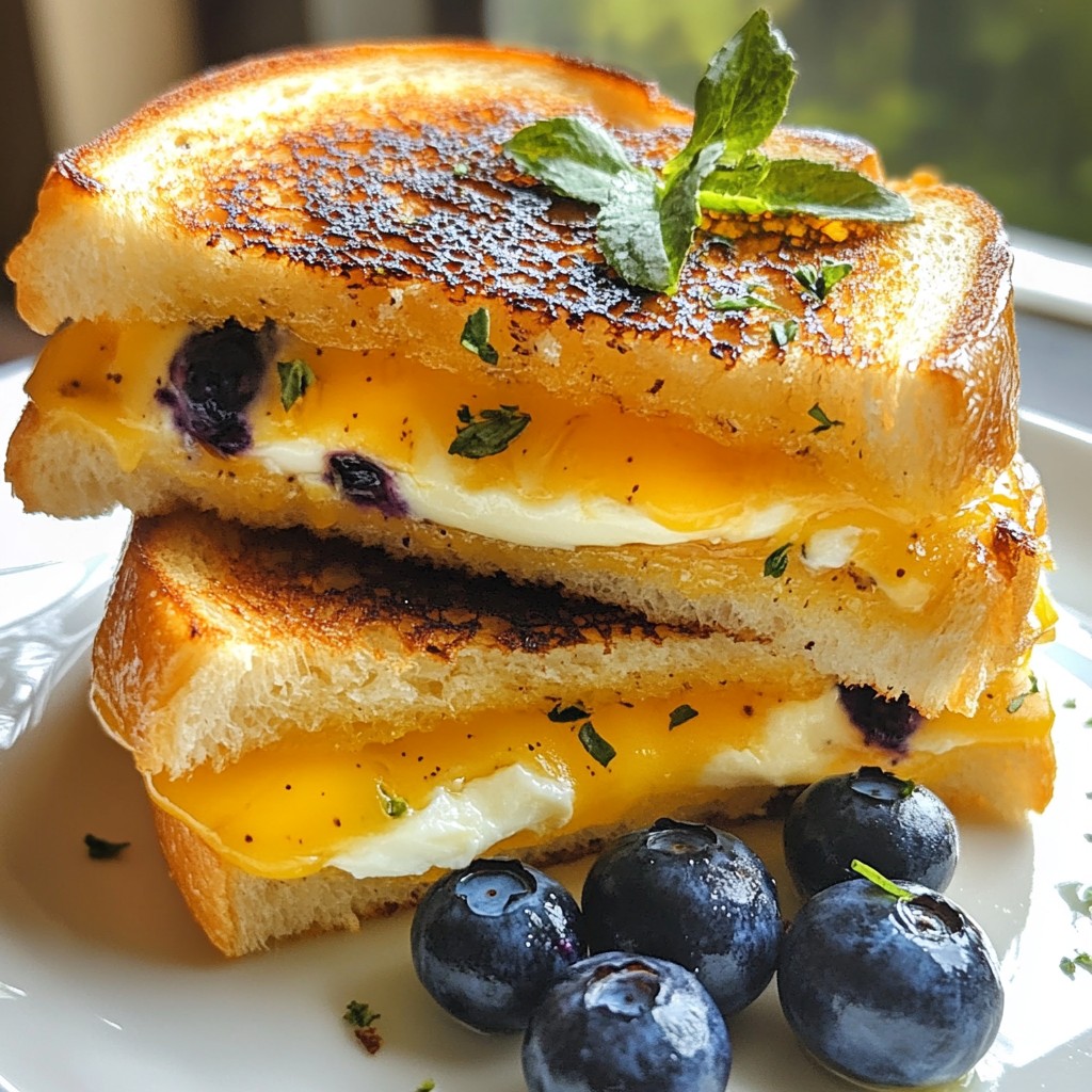 Blueberry Grilled Cheese Flavorful and Unique Twist