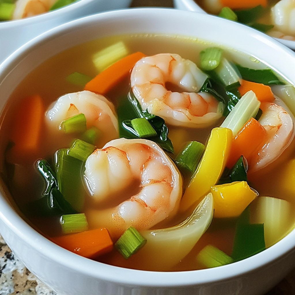 Shrimp and Bok Choy Stir Fry Soup Flavorful Delight