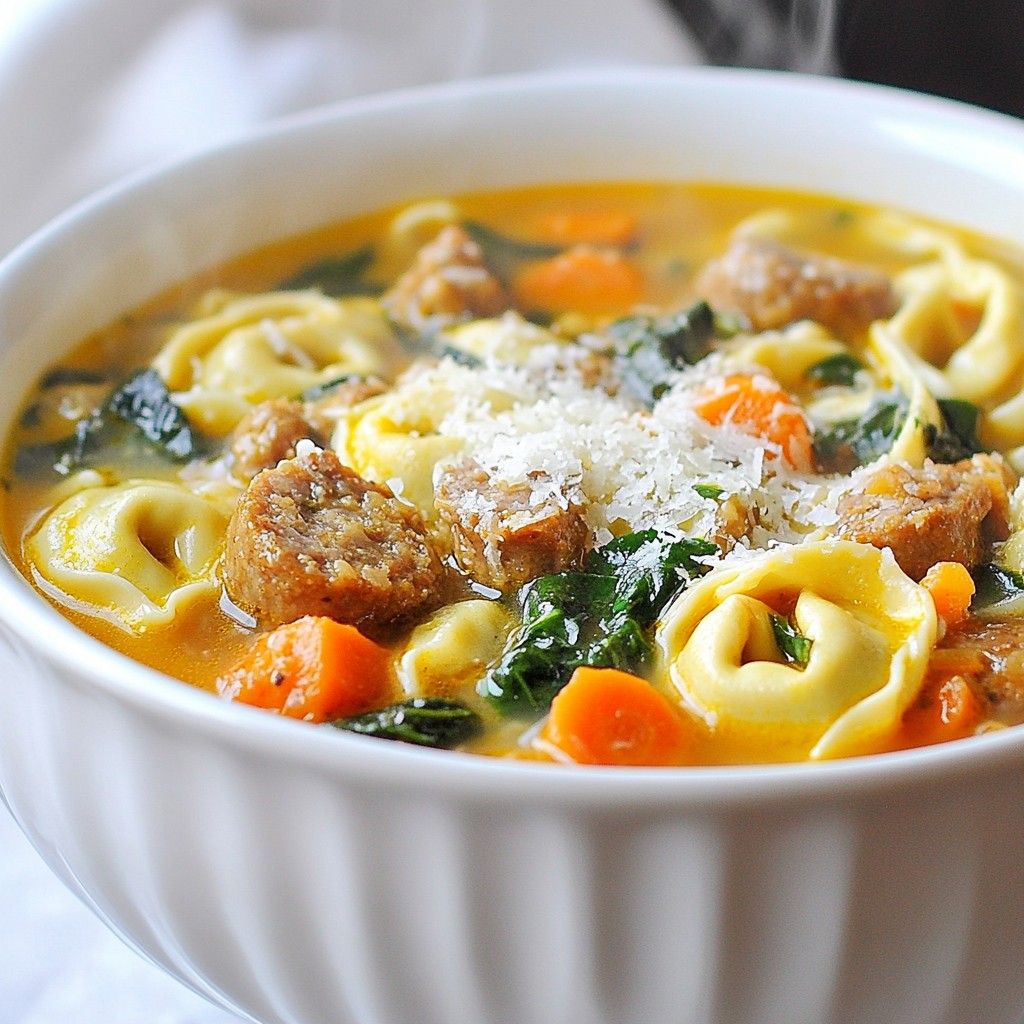 Sausage Tortellini Soup Hearty and Flavorful Meal
