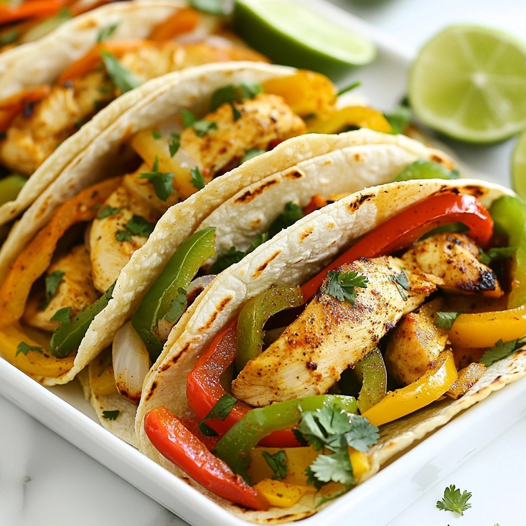 Savory Chicken Fajita Tacos with Peppers Recipe