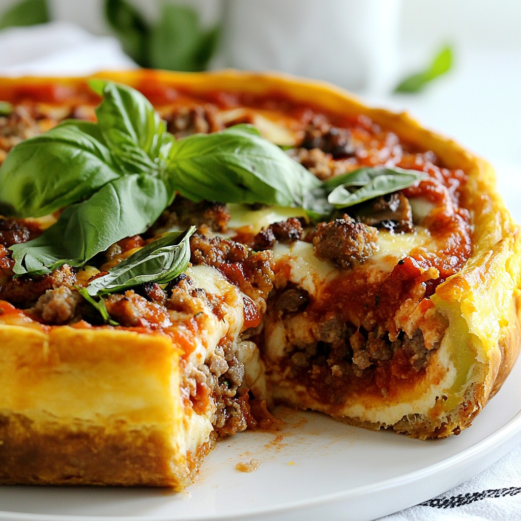 Chicago Style Deep Dish Pizza Wholesome Delight Recipe