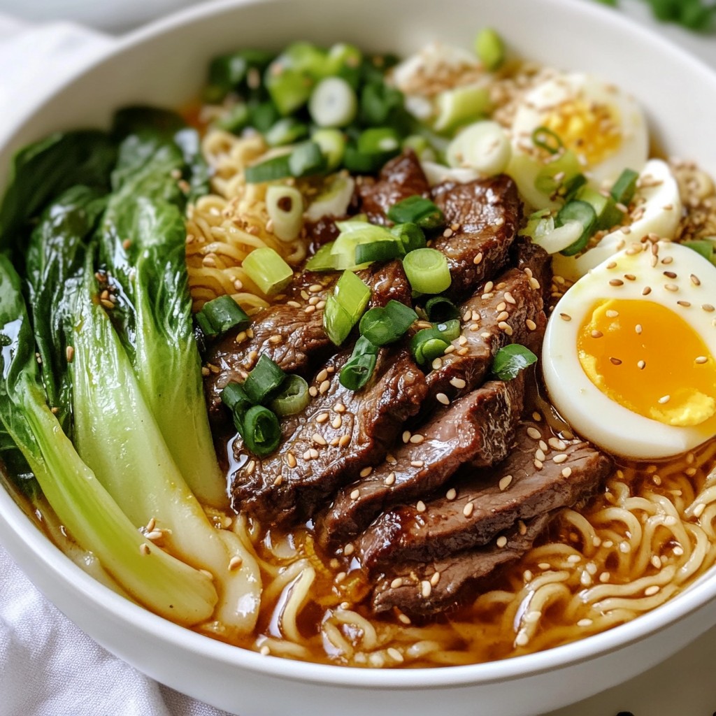 Spicy Korean Ramen with Grilled Beef Delight