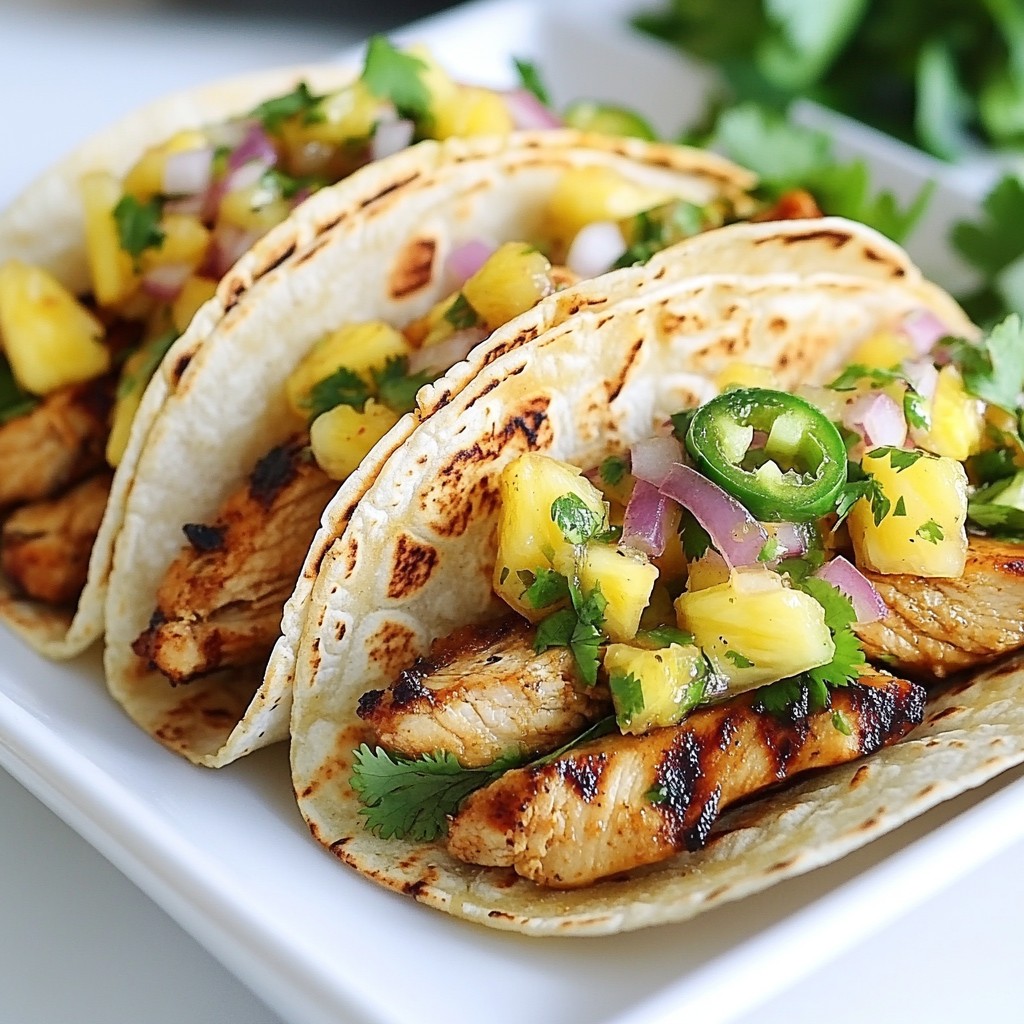 Grilled Mexican Chicken Tacos with Pineapple Salsa Delight