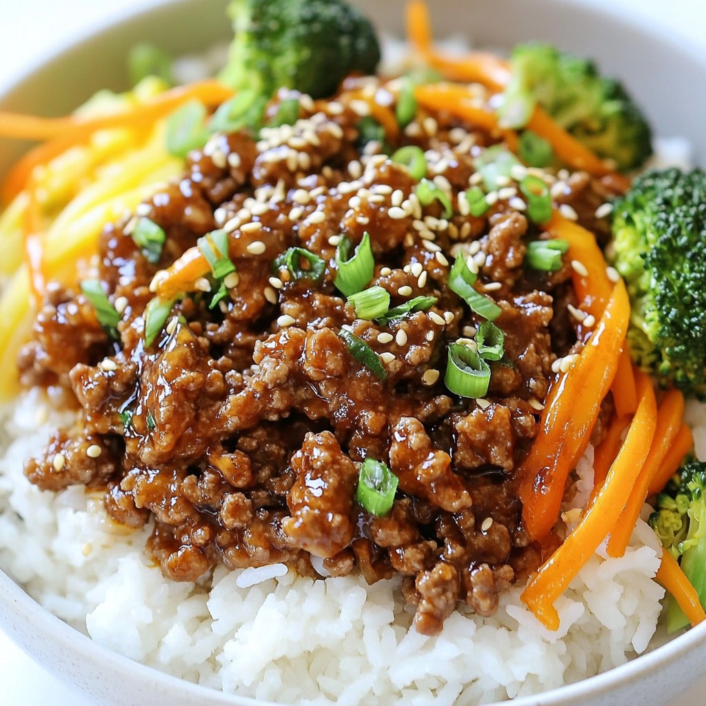 Minute Korean Ground Beef Bowls Easy and Flavorful Meal