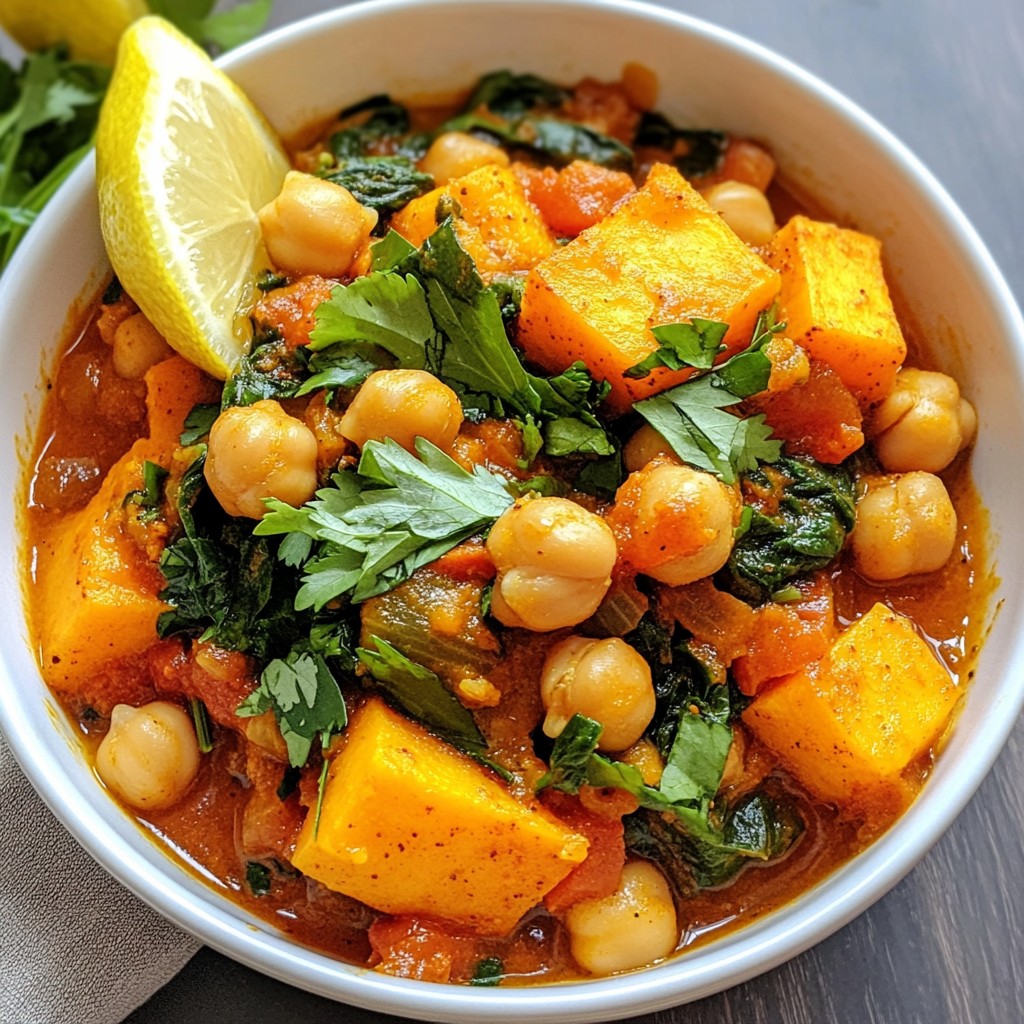 Moroccan Chickpea Sweet Potato Stew Flavorful Recipe