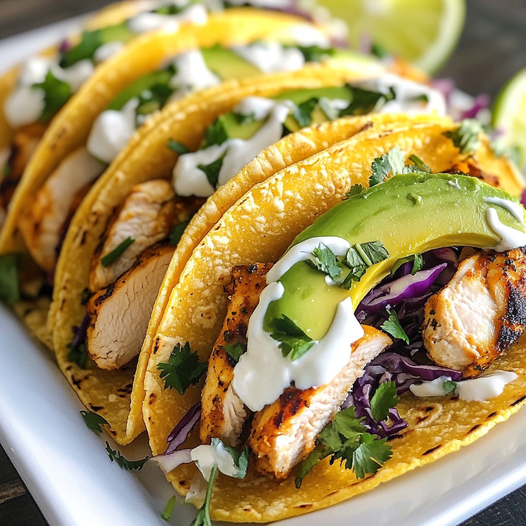 Grilled Lime Cilantro Chicken Tacos Flavorful Delight