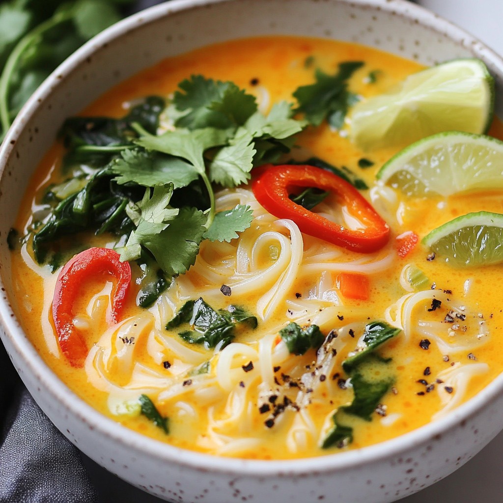 Thai Red Curry Noodle Soup Velvety and Flavorful Bowl