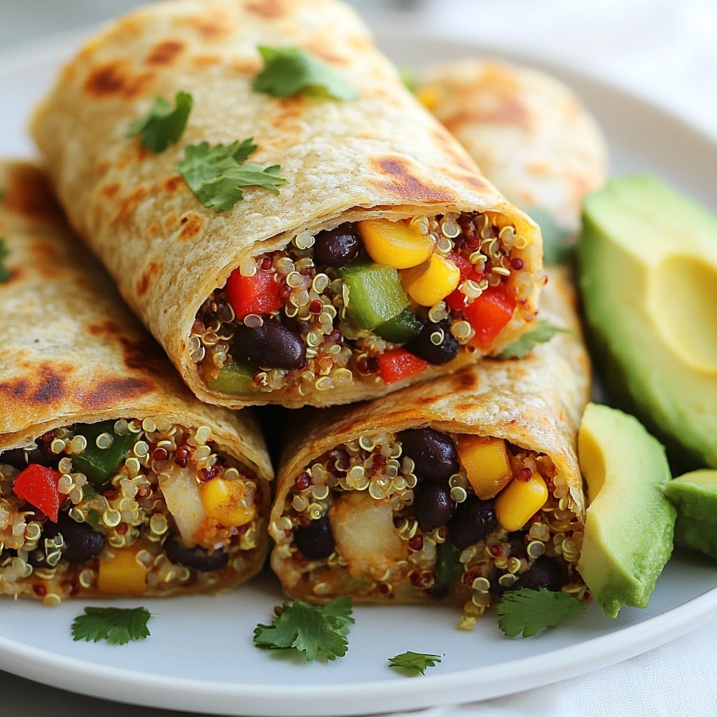 Hearty Tex-Mex Quinoa and Black Bean Burritos Recipe