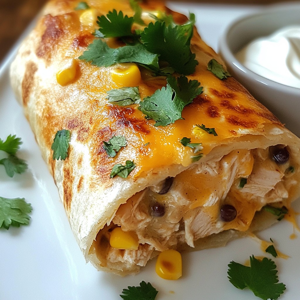 Cheesy Chicken Burritos Quick and Comforting Meal