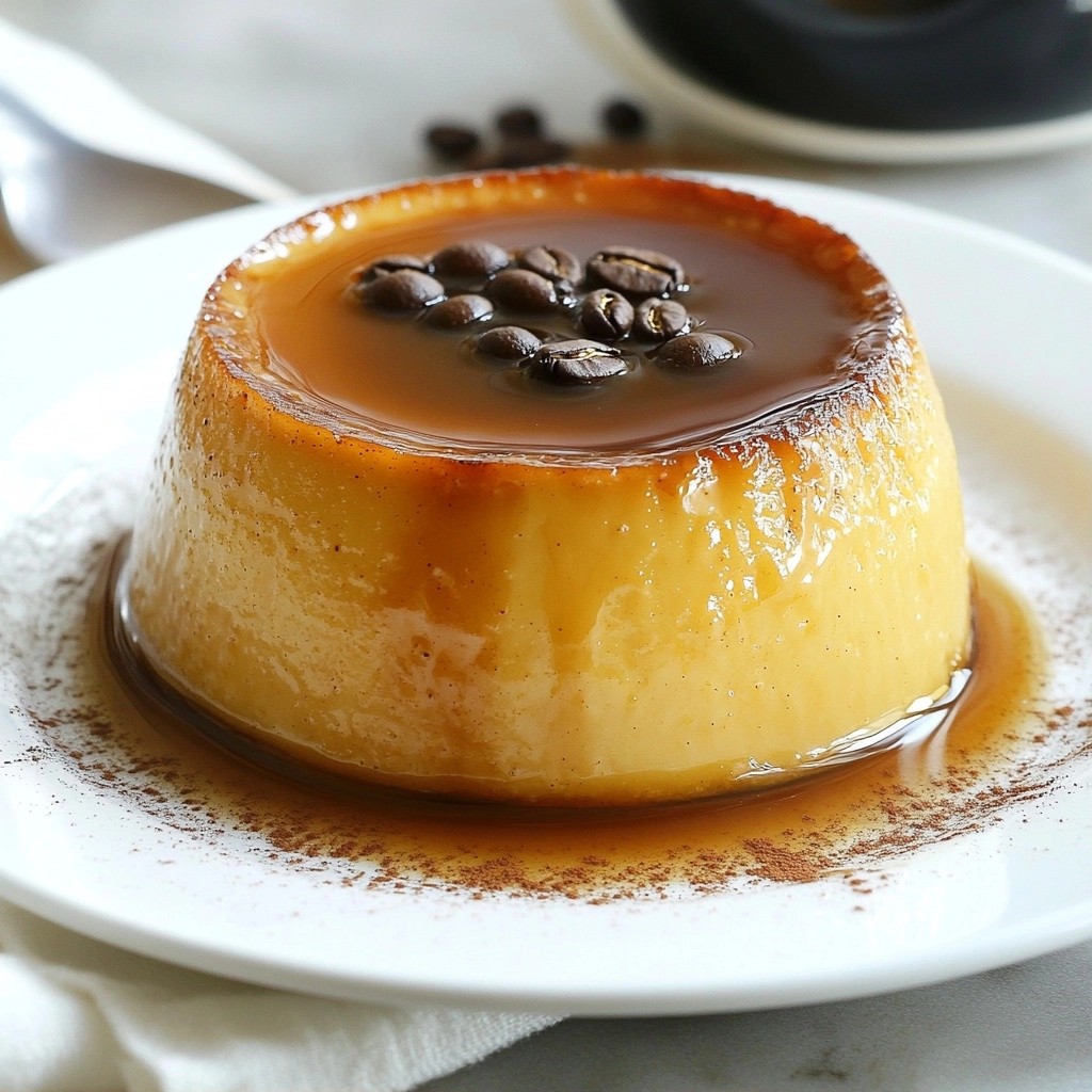 Rich Mexican Coffee Flan with Cinnamon Delightful Treat