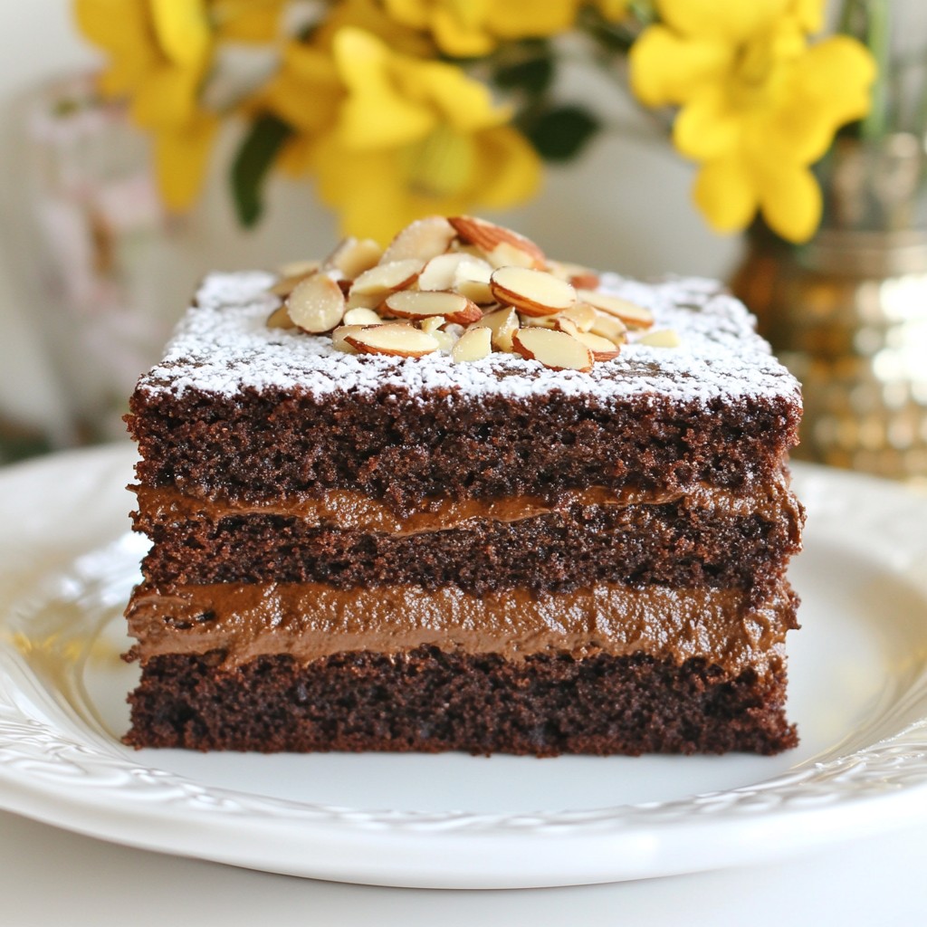 Rich Mexican Chocolate Cake with Almonds Delight