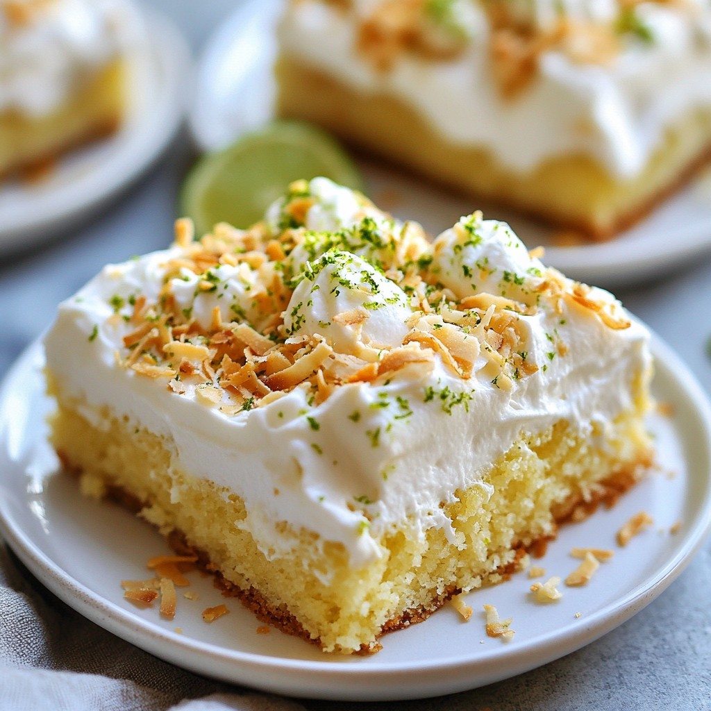 Fluffy Mexican Lime and Coconut Tres Leches Delight
