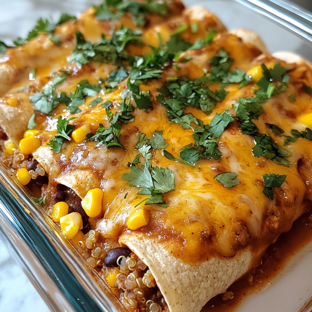 Savory Mexican Beef and Quinoa Enchiladas Delight