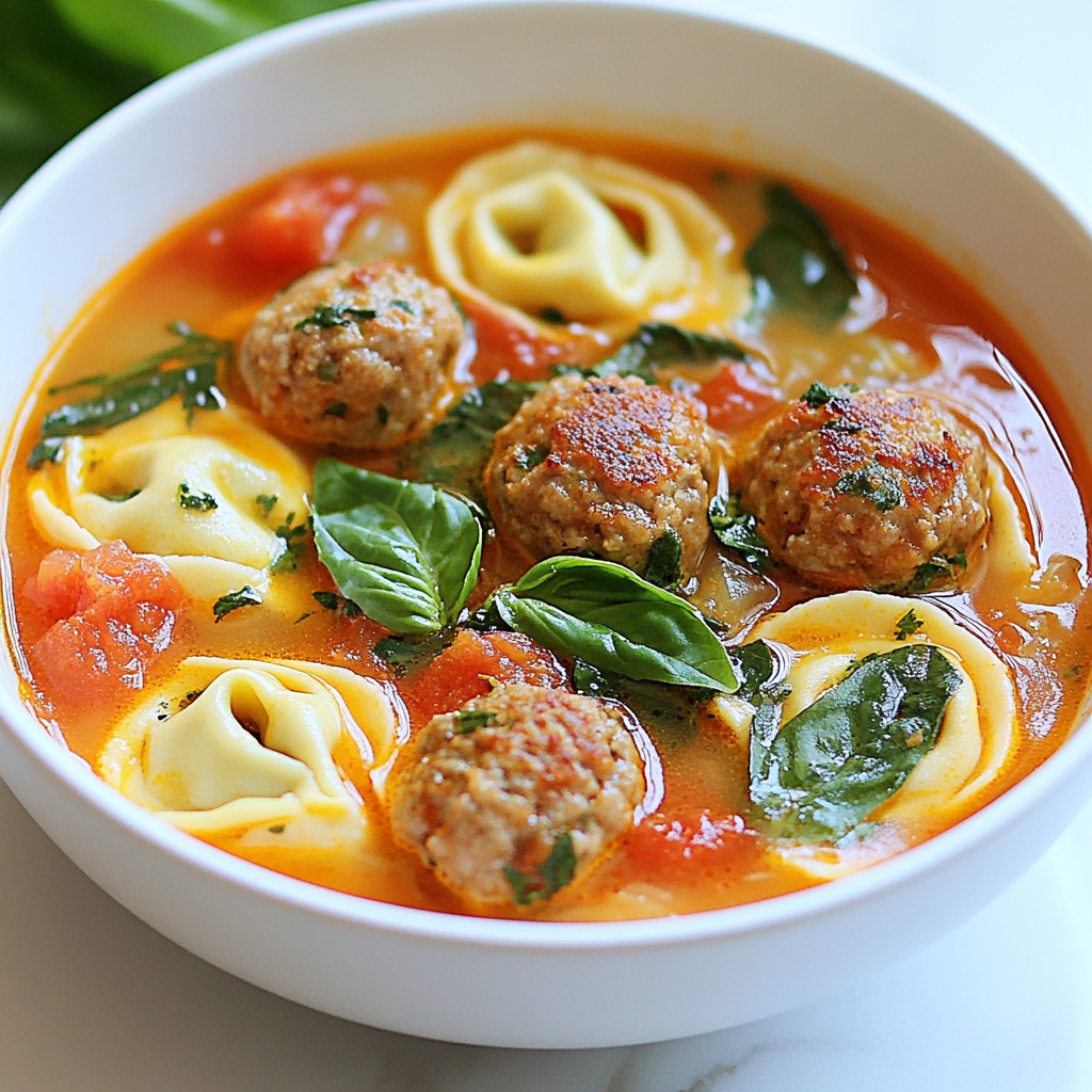 Delicious Meatball Tortellini Soup Comfort Bowl Recipe