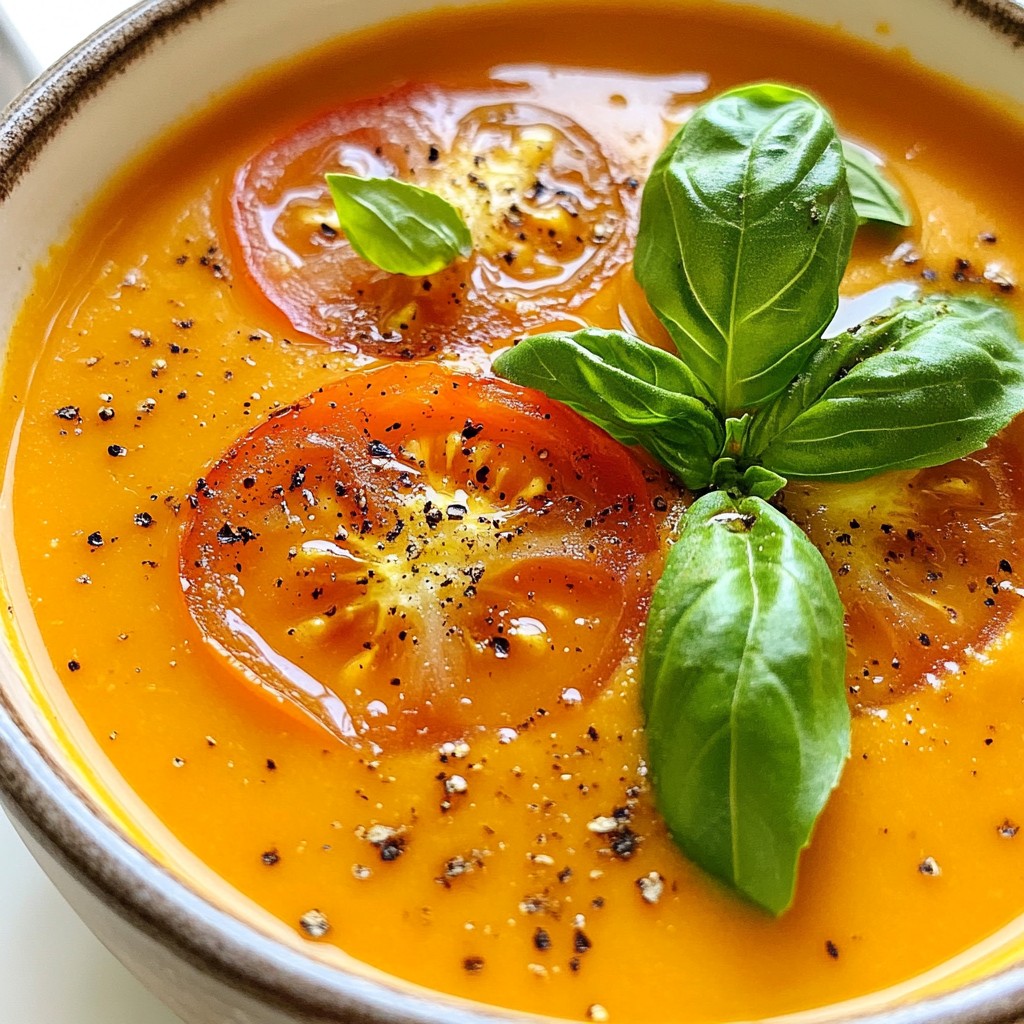 Roasted Tomato Basil Soup Flavorful and Comforting Dish