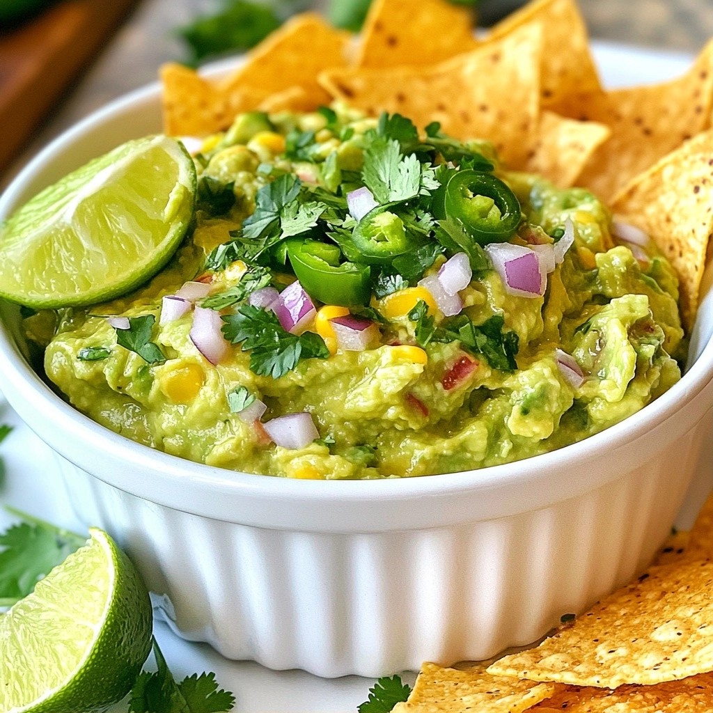 Chunky Mexican Guacamole with Roasted Garlic Bliss