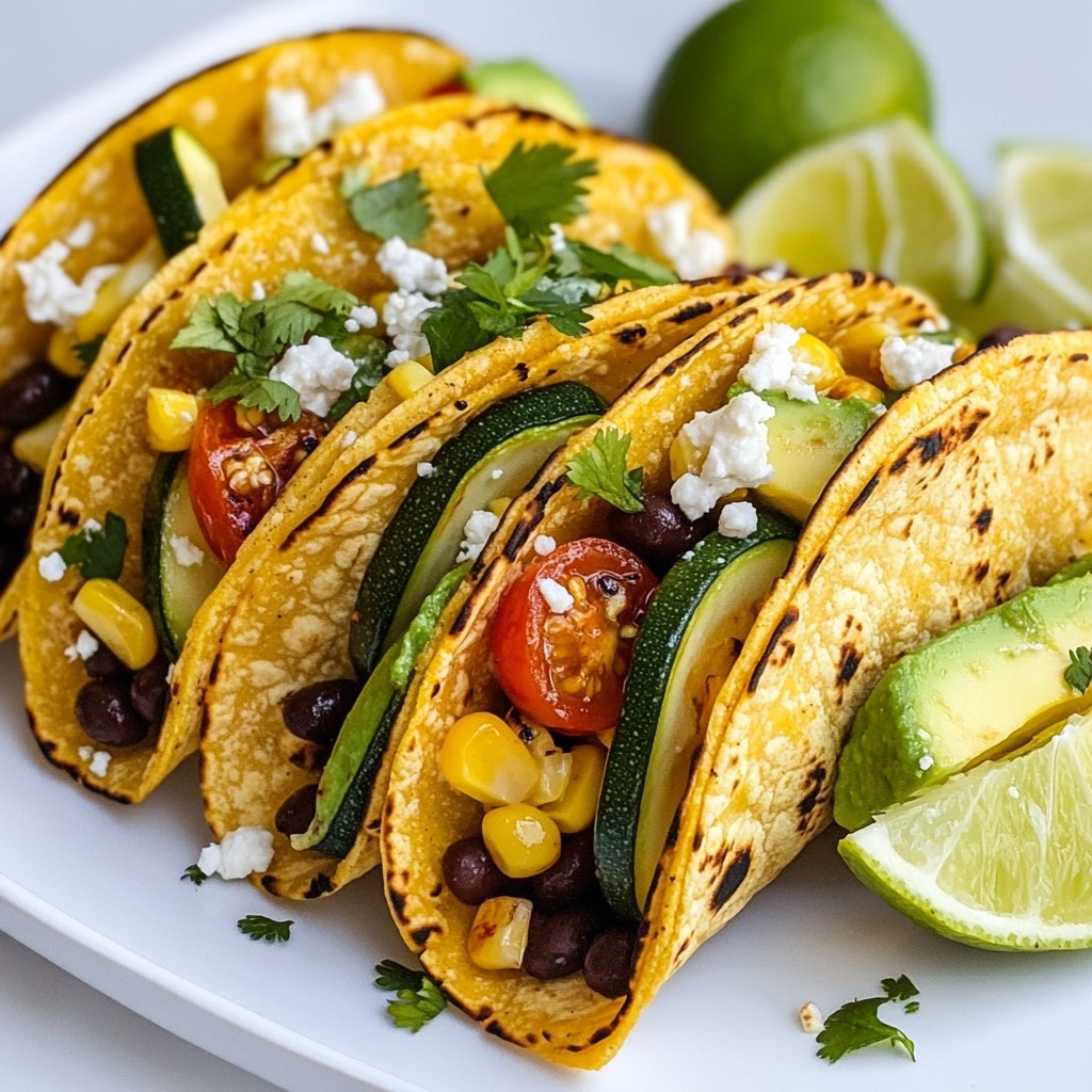 Soft Tex-Mex Tacos with Grilled Zucchini Delight