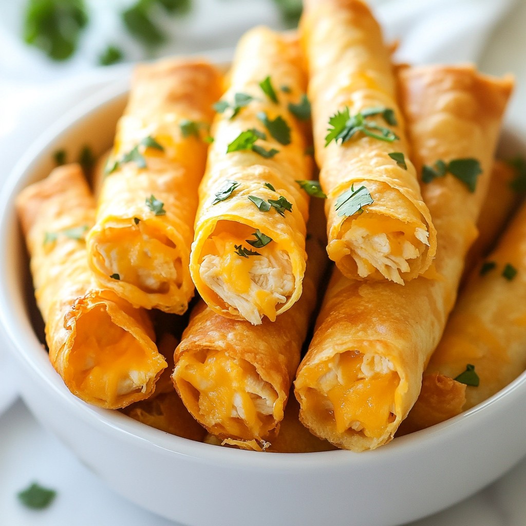 Extra Crispy Baked Chicken Taquitos for Dinner