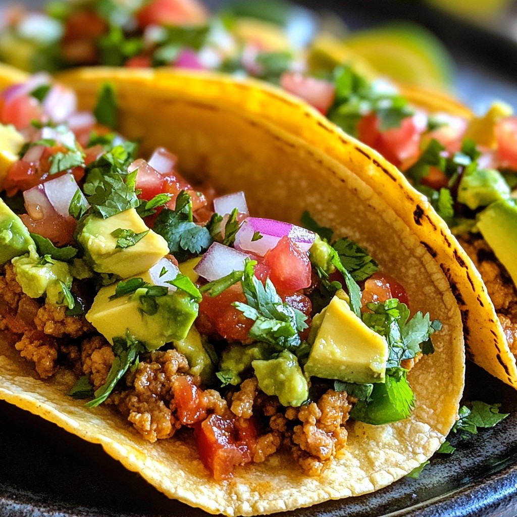 Spicy Tex-Mex Turkey Tacos with Avocado Salsa Delight