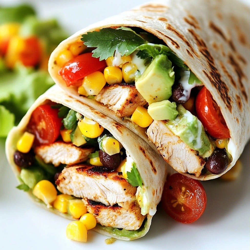 Grilled Chicken and Avocado Taco Salad Wraps Delight