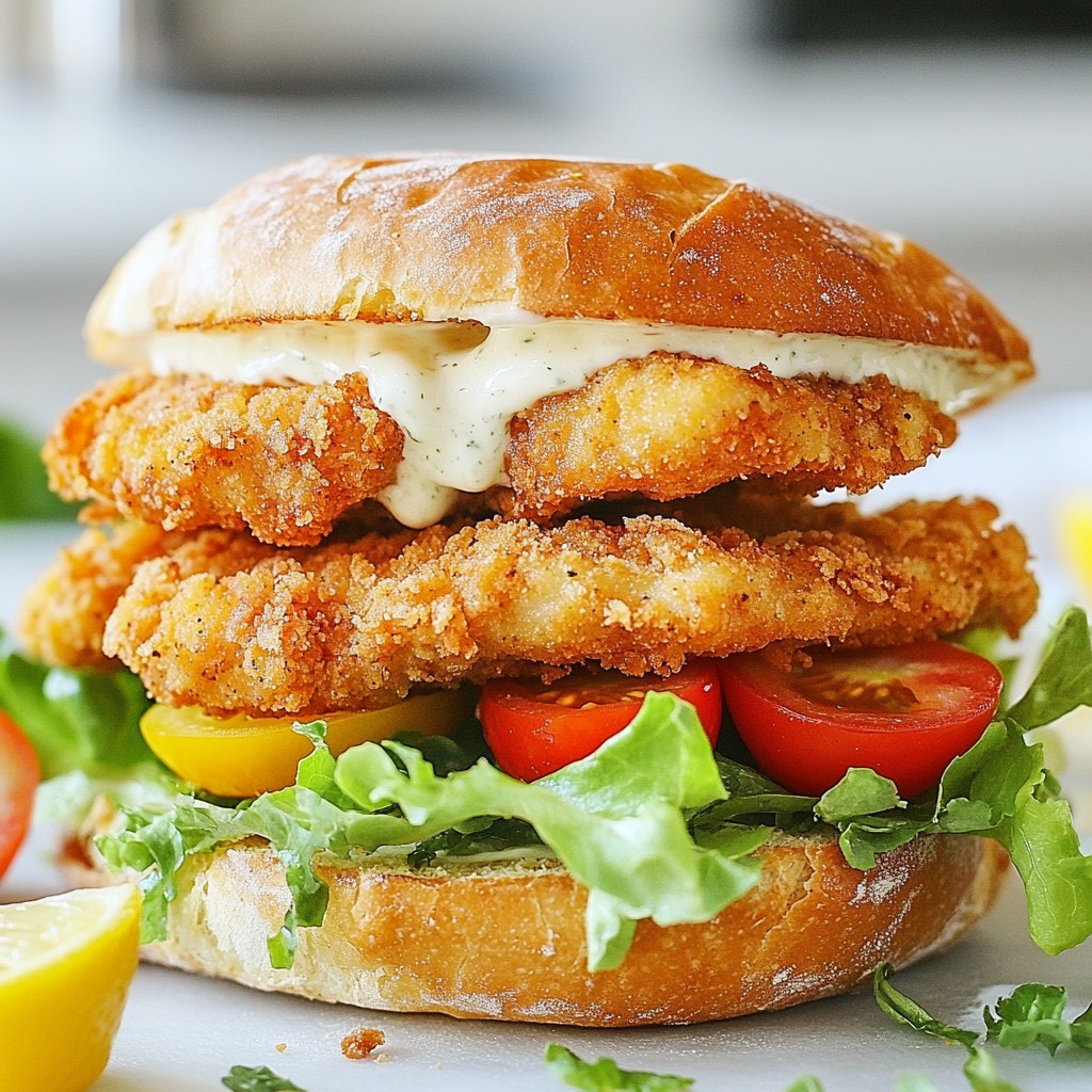 Crispy Chicken Caesar Sandwich Flavorful and Easy Meal