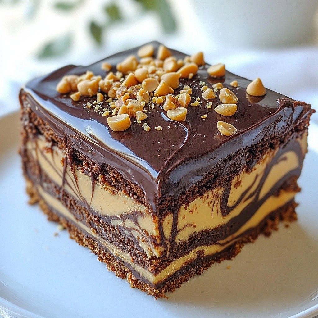 Chocolate Peanut Butter Earthquake Cake Delight