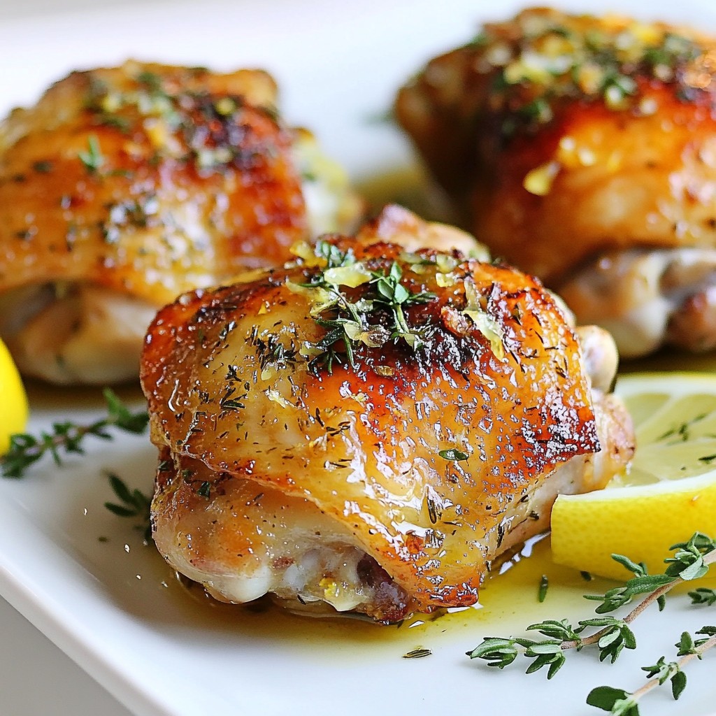 Baked Lemon Herb Chicken Thighs Juicy and Flavorful Meal