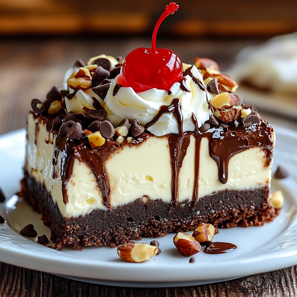 Hot Fudge Sundae Brownie Cheesecake Delight Recipe