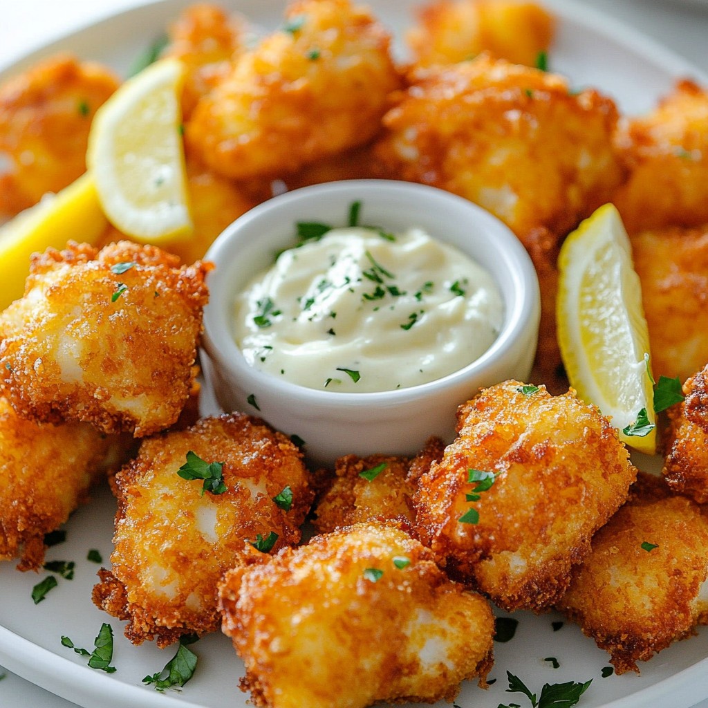 Lemon Butter Fish Bites with Garlic Aioli Delight