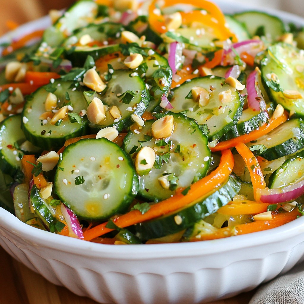 Crunchy Asian Cucumber Carrot Salad Fresh Delight