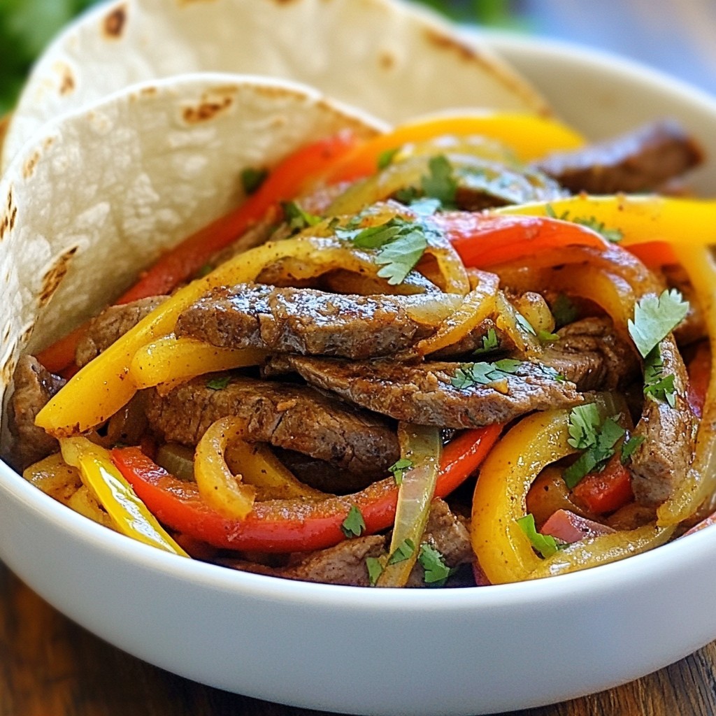 Sizzling Tex-Mex Beef Fajitas with Bell Peppers Delight