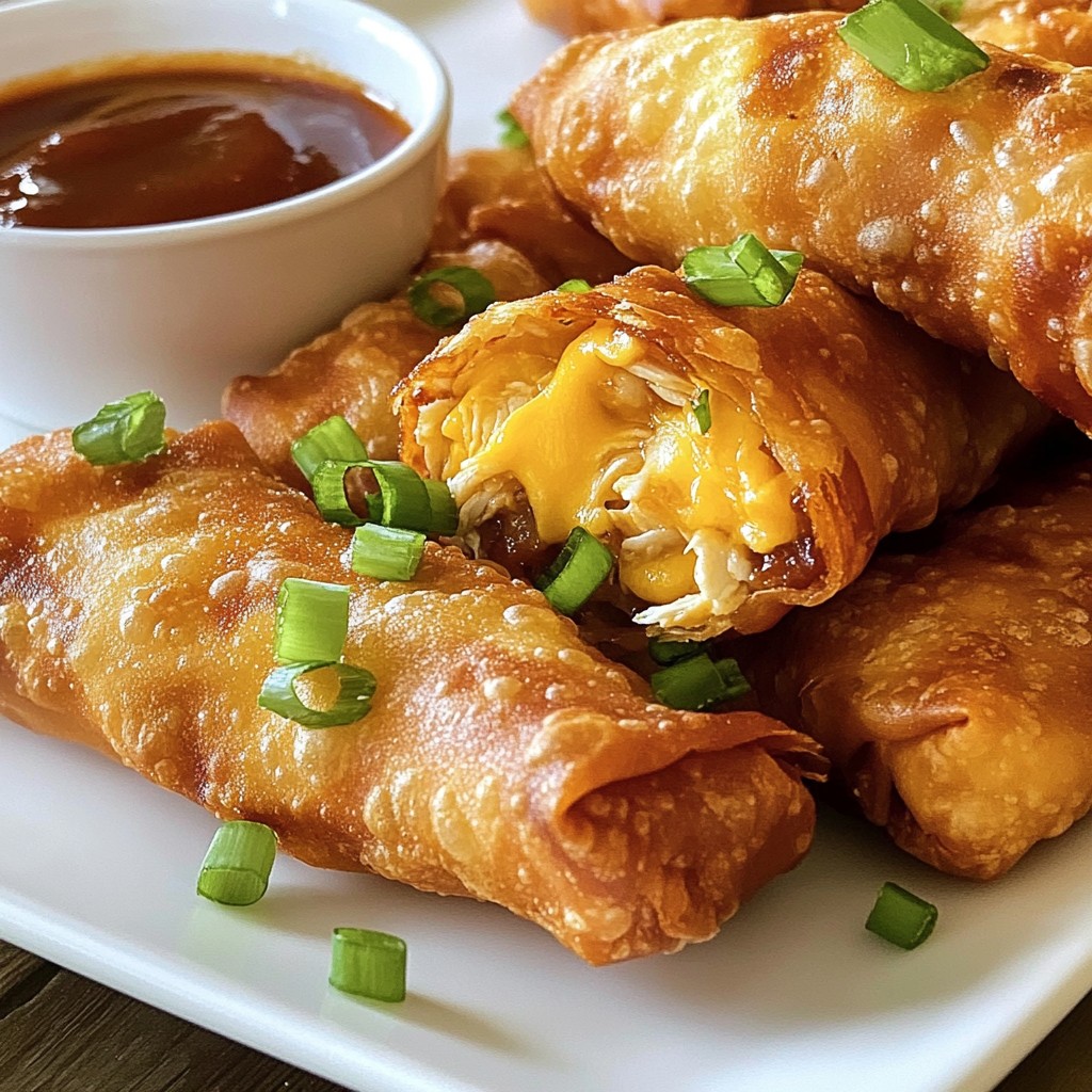 Southern BBQ Egg Rolls Tasty Appetizer Delight