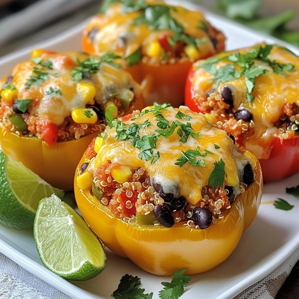 Zesty Tex-Mex Chicken Stuffed Bell Peppers Delight