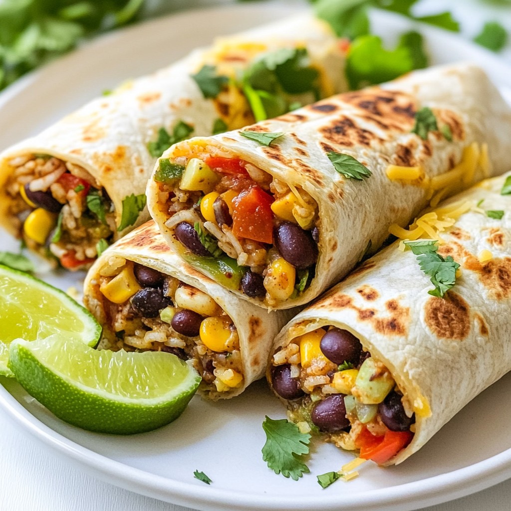 Vegetarian Black Bean Burritos with Bold Tex-Mex Flavors
