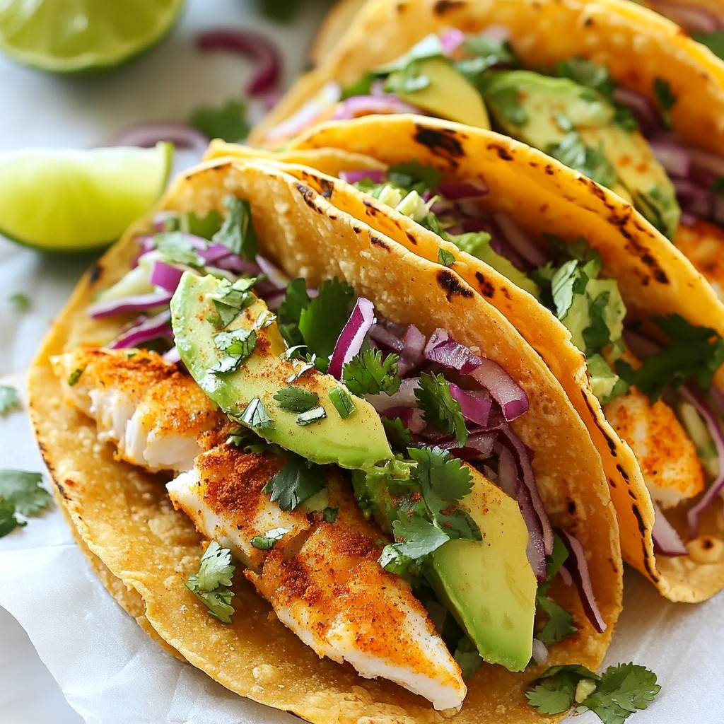 Zesty Tex-Mex Fish Tacos with Cabbage Slaw Delight